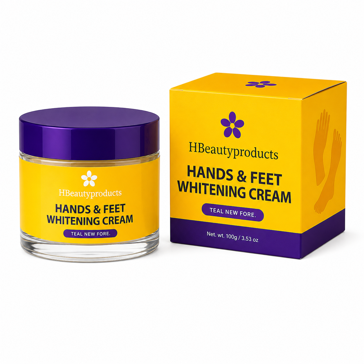 Hands & Feet Whitening Cream – Brightening & Deep Moisturizing Cream (100g)